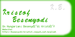 kristof besenyodi business card